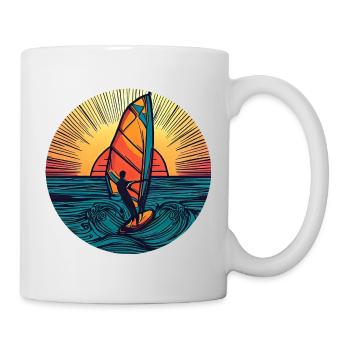 Windsurfer Surfer Sunset - Mug blanc - blanc - Droite