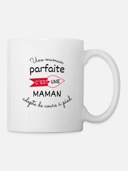 maman parfai, maman adepte de cours à pied - Mug blanc - blanc