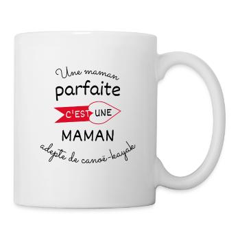 maman parfaite, maman adepte de canoë kayak - Mug blanc - blanc - Droite