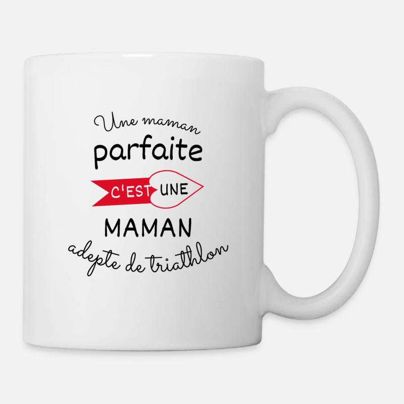 maman parfaite, maman adepte de triathlon - Mug blanc - blanc