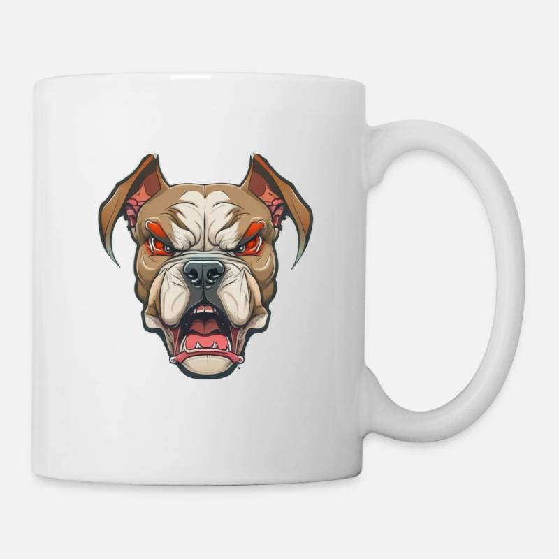 Pittbull ́s fantasy head ai - Mug - white