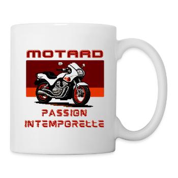 Motard Passion Intemporelle - Mug blanc - blanc - Droite