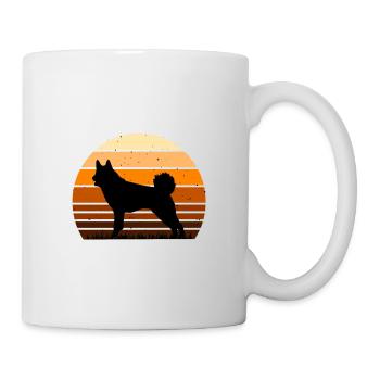 Jamthund Dog Lover Silhouette Vintage Sunset - Mug - white - Right