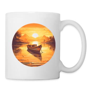 Coucher de soleil nautique - Mug blanc - blanc - Droite