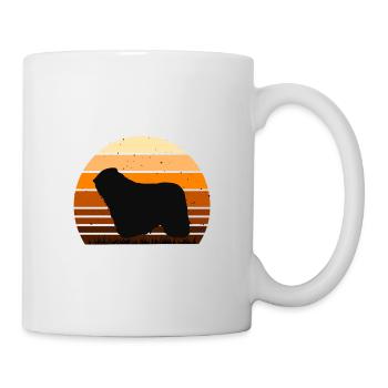 Komondor Dog Lover Silhouette Vintage Sunset - Mug blanc - blanc - Droite