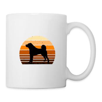 Kangal Dog Lover Silhouette Vintage Sunset - Mug blanc - blanc - Droite