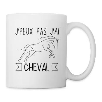 J Peux Pas J Ai Cheval - Mug blanc - blanc - Droite