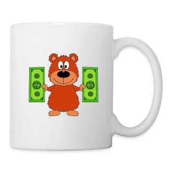 GELD - GELDSCHEINE - TEDDY - BÄR - TEDDYBÄR - Tasse - Weiß - Rechts