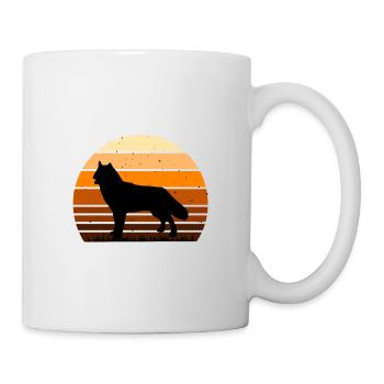 Northern Inuit Dog Lover Silhouette Vintage Sunset - Mug - white - Right