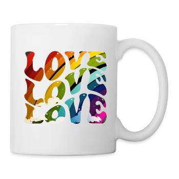 Rainbow Love Love Love - Mug - white - Right