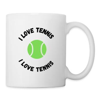 I love tennis - Mug blanc - blanc - Droite