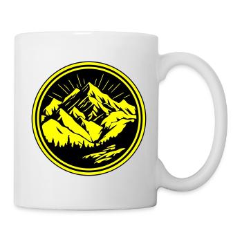 Mountains Silhouette Landscape - Mug - white - Right