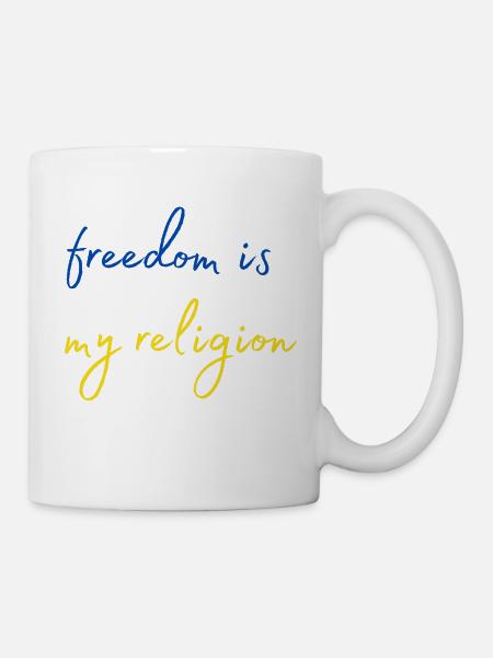 freedom is my religion - Tasse - Weiß