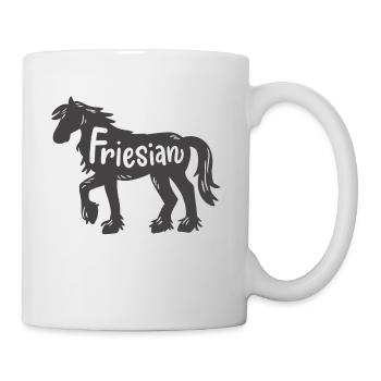 Friesisches Pferd - Tasse - Weiß - Rechts