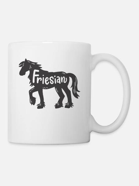 Friesisches Pferd - Tasse - Weiß