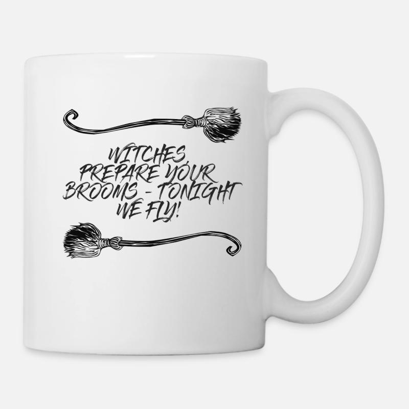 SORCIÈRES, PRÉPAREZ VOS BALAIS - CE SOIR NOUS VOLONS! - Mug blanc - blanc