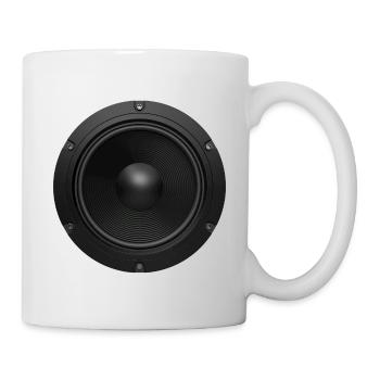 Schwarzer Lautsprecher 3D - Tasse - Weiß - Rechts