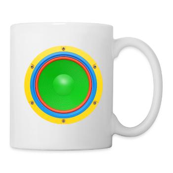 Bunter Lautsprecher 3D - Tasse - Weiß - Rechts