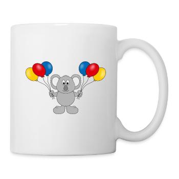 KOALA - LUFTBALLONS - TIER - KIND - BABY - PARTY - Tasse - Weiß - Rechts