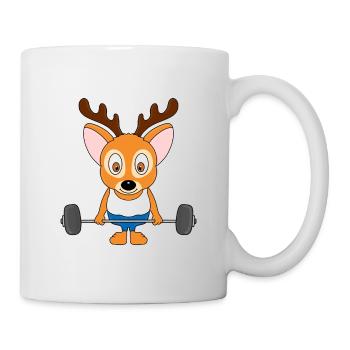 REH - FITNESS - BODYBUILDING - SPORT - TIER - Tasse - Weiß - Rechts