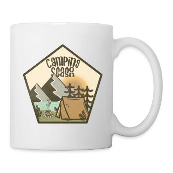 Saison de camping - Mug blanc - blanc - Droite