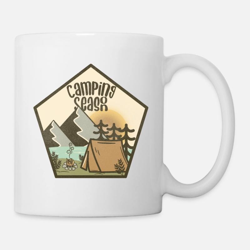 Camping Season - Tasse - Weiß