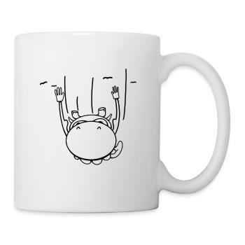 Flying Hippo - Tasse - Weiß - Rechts