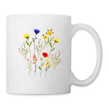 Watercolour loose wildflowers flower meadow - Mug - white - Right