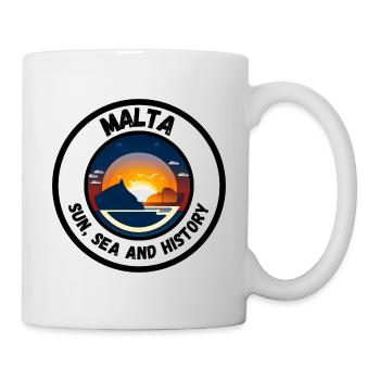 Malte - Soleil, mer et histoire - Mug blanc - blanc - Droite