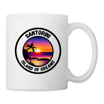 Santorin - L’île des rêves - Mug blanc - blanc - Droite