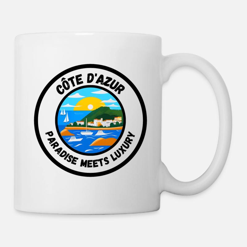 Côte d’Azur - Quand le paradis rencontre le luxe - Mug blanc - blanc