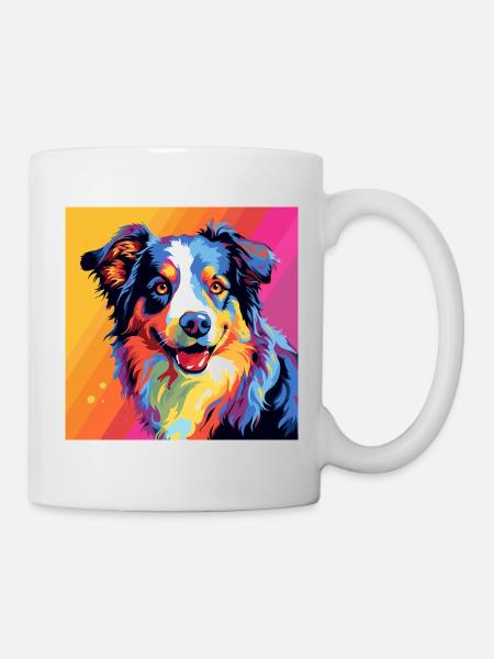 Berger australien Pop Art - Mug blanc - blanc