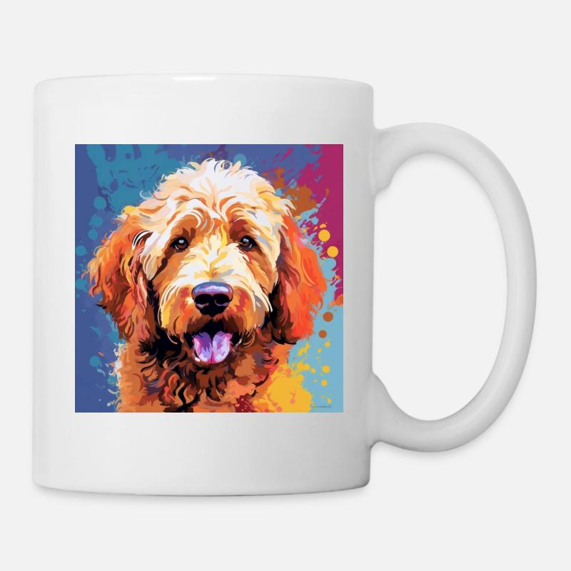 Golden Doodle Pop Art - Mug - white