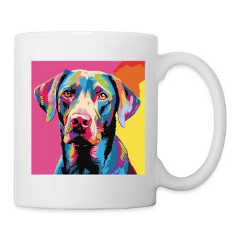 Labrador Retriever Pop Art - Tasse - Weiß - Rechts