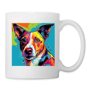 Jack Russel Terrier Pop Art - Tasse - Weiß - Rechts