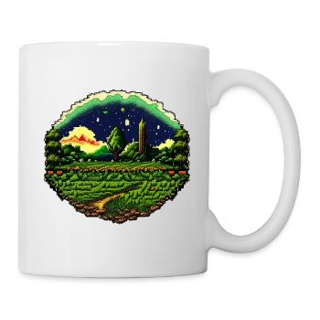 Verpixeltes Feld - Tasse - Weiß - Rechts