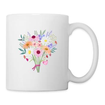 Bouquet with heart, customizable. - Mug - white - Right