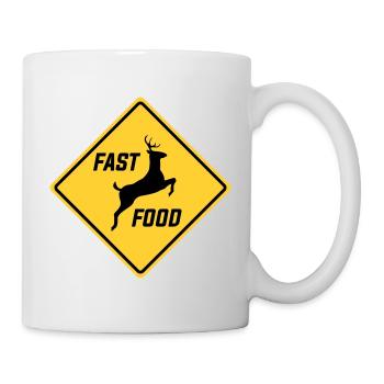 Fast Food Deer Funny Hunting Season - Mug - white - Right