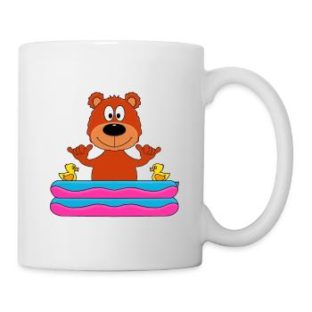 SHAKA - POOL - PLANSCHBECKEN - TEDDY - BÄR - BABY - Tasse - Weiß - Rechts
