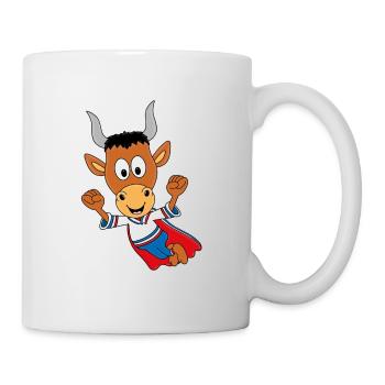 SUPERHELD - TIER - KIND - BABY - STIER - BULLE - Tasse - Weiß - Rechts