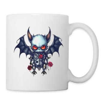 Roboter-Vampir-Fledermaus - Tasse - Weiß - Rechts