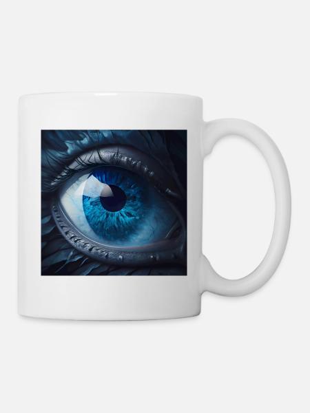 Gros plan de Blue Eyes - Mug blanc - blanc