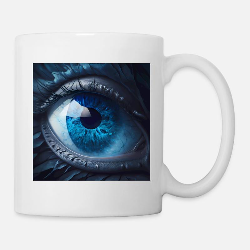 Gros plan de Blue Eyes - Mug blanc - blanc