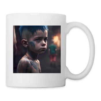Children with tattoos artwork - Mug - white - Right