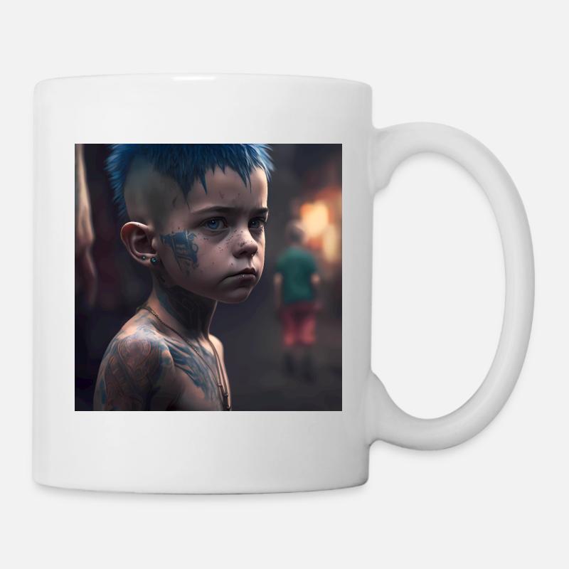 Children with tattoos artwork - Mug - white