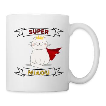 Super Miau - Tasse - Weiß - Rechts