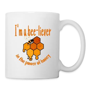 Ich bin ein Bienenliever in der Kraft des Honigs - Tasse - Weiß - Rechts