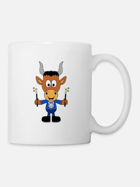 ZAUBERER - ZAUBERN - STIER - BULLE - TIER - Tasse - Weiß