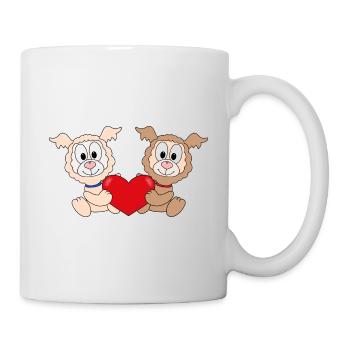 LIEBE - HERZ - LOVE - LAMA - ALPAKA - TIERE - Tasse - Weiß - Rechts