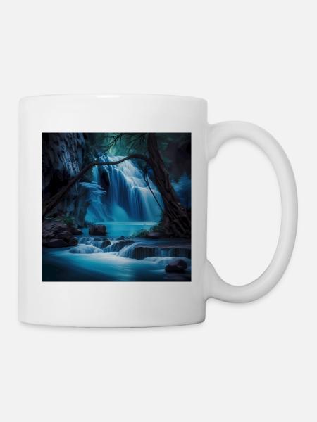 Wasserfall - Tasse - Weiß